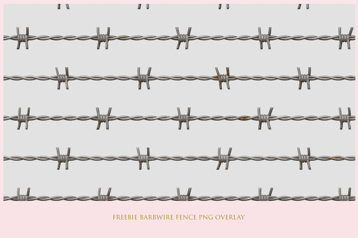 Stock Freebie Barbwire Fence PNG Overlay