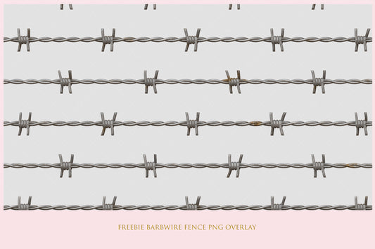 Stock Freebie Barbwire Fence PNG Overlay