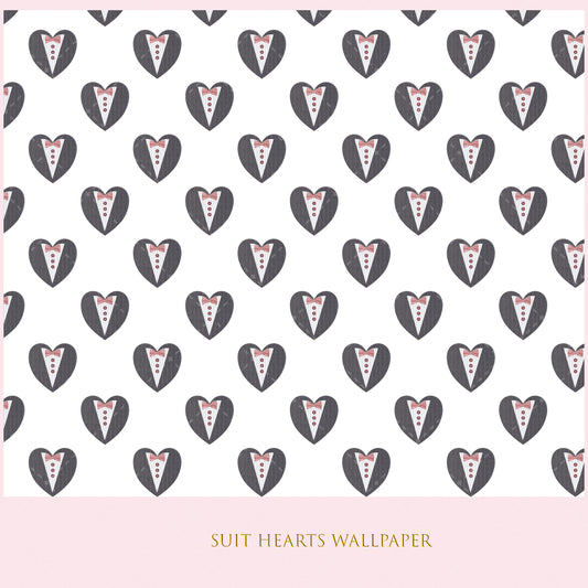 Suit Hearts Wallpaper