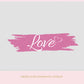 Stock Freebie Love Banner PNG Overlay