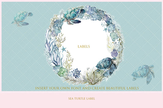 Sea Turtle Label Design